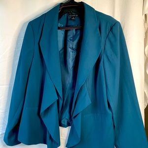 Turquoise business jacket. Plus size with beautiful design